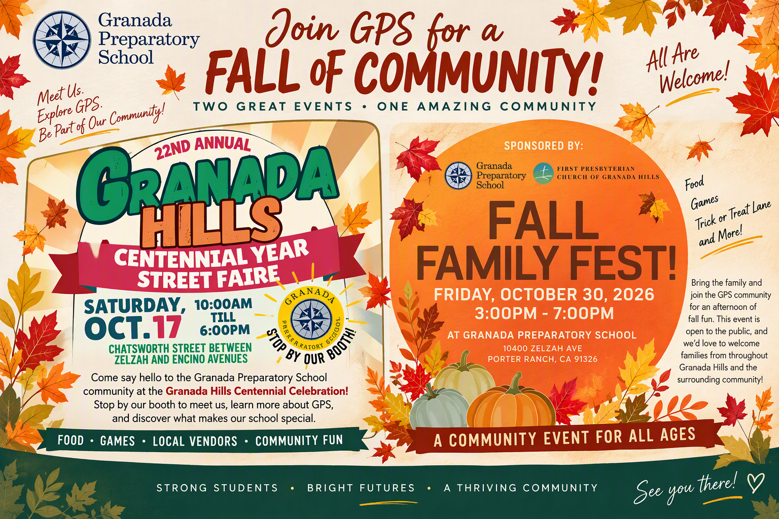 Celebrate Fall with Granada Preparatory School!